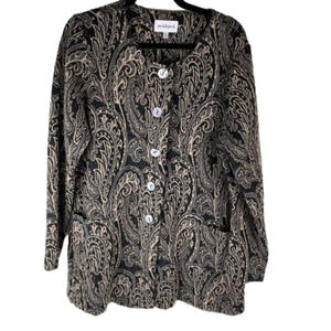 peck & peck Button Up Cardigan Sweater Size XL